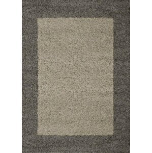 Kusový koberec Life Shaggy 1503 taupe (Varianta: Kulatý průměr 160 cm)