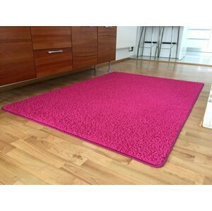 Kusový koberec Color shaggy růžový (Varianta: Kytka 160 cm průměr)