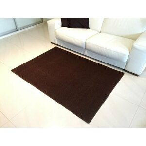 Kusový hnědý koberec Eton (Varianta: 1 m2 bez obšití)