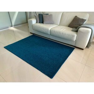Kusový koberec Eton Lux tyrkysový (Varianta: Eton Lux srdce 120 cm průměr)