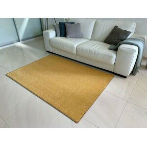 Kusový koberec Eton Lux žlutý (Varianta: Eton Lux kytka 120 cm)