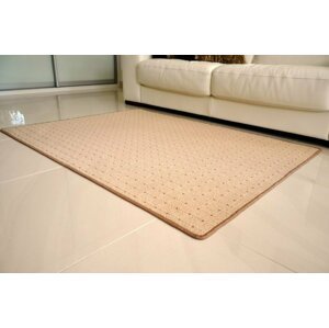 Kusový koberec Udinese béžový (Varianta: 1 m2 s obšitím)