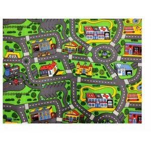 Dětský koberec City life (Varianta: kulatý 120 cm průměr)