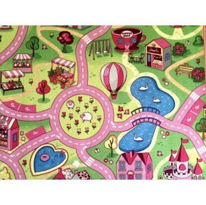 Dětský koberec Sladké město (Varianta: 133 x 133 cm)