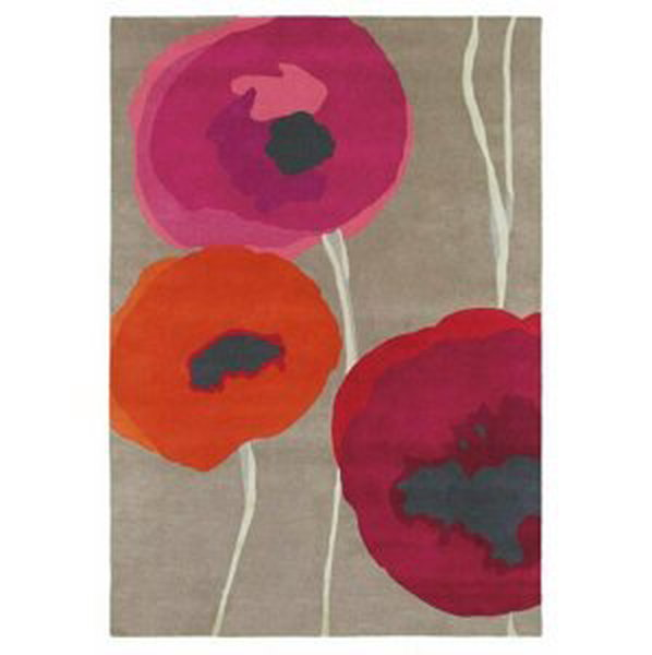 Moderní kusový koberec Sanderson Poppies red/orange 45700 Brink & Campman (Varianta: 140 x 200)