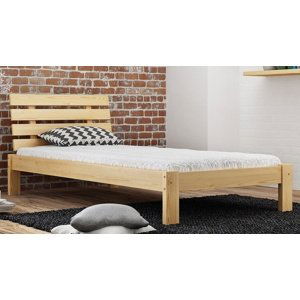 Dřevěná postel Klara 90x200 + rošt ZDARMA (Barva dřeva: Šedá)
