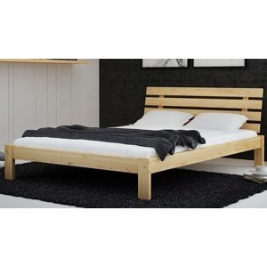 Dřevěná postel Klara 120x200 + rošt ZDARMA (Barva dřeva: Borovice)