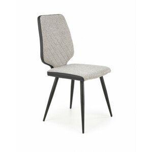 Kovová židle K424, černá / šedá