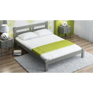 Dřevěná postel Nikola 120x200 + rošt ZDARMA (Barva dřeva: Borovice)