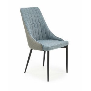 Kovová židle K448, šedá / modrá