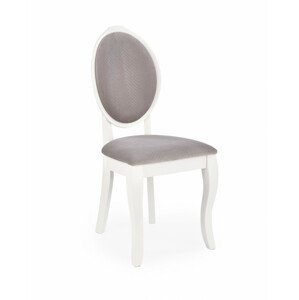 Dřevěná židle Velo, bílá / šedá