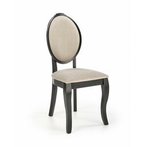 Dřevěná židle Velo, černá / béžová