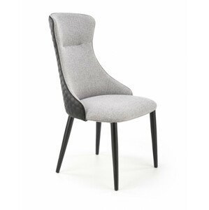 Kovová židle K434, šedá / černá