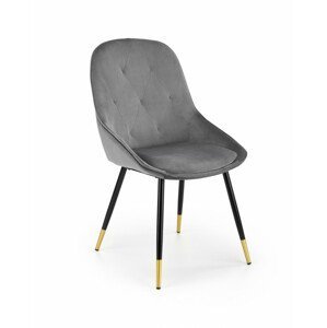 Kovová židle K437, šedá