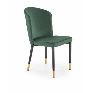Kovová židle K446, tmavě zelená