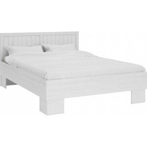 Manželská postel Provence 1L, 160x200, bílá borovice / dub lefkas, lamino