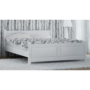 Dřevěná postel Lena 140x200 + rošt ZDARMA - borovice