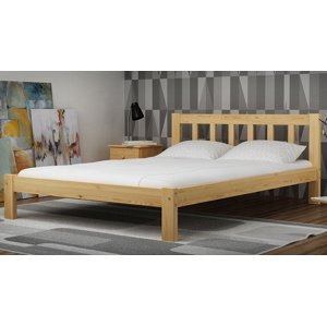 Dřevěná postel Ofelia 140x200 + rošt ZDARMA - borovice