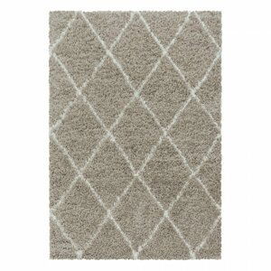 Kusový koberec Alvor shaggy 3401 beige (Varianta: 60 x 110 cm)