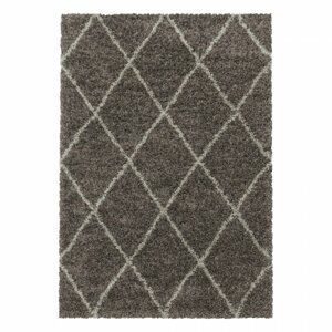 Kusový koberec Alvor shaggy 3401 taupe (Varianta: Kruh průměr 120 cm)