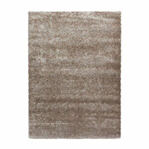Kusový koberec Brilliant shaggy 4200 taupe (Varianta: Kruh průměr 160 cm)