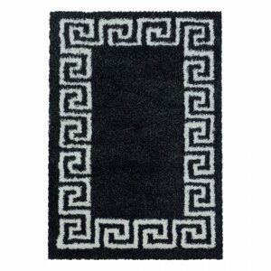 Kusový koberec Hera shaggy 3301 antraciet (Varianta: Kruh průměr 120 cm)