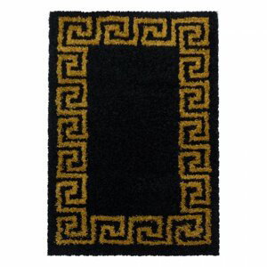 Kusový koberec Hera shaggy 3301 gold (Varianta: Kruh průměr 120 cm)
