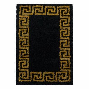 Kusový koberec Hera shaggy 3301 gold (Varianta: Kruh průměr 120 cm)