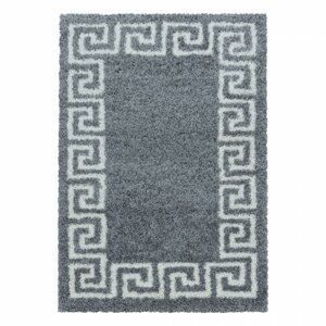 Kusový koberec Hera shaggy 3301 grey (Varianta: Kruh průměr 120 cm)