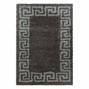 Kusový koberec Hera shaggy 3301 taupe (Varianta: Kruh průměr 80 cm)