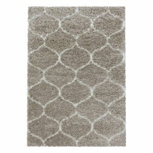 Kusový koberec Salsa shaggy 3201 beige (Varianta: Kruh průměr 160 cm)