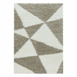 Kusový koberec Tango shaggy 3101 beige (Varianta: Kruh průměr 120 cm)