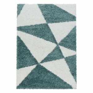 Kusový koberec Tango shaggy 3101 blue (Varianta: Kruh průměr 120 cm)