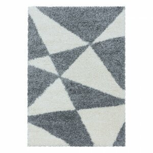 Kusový koberec Tango shaggy 3101 grey (Varianta: Kruh průměr 120 cm)