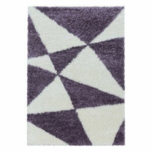 Kusový koberec Tango shaggy 3101 lila (Varianta: Kruh průměr 120 cm)
