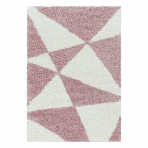 Kusový koberec Tango shaggy 3101 rose (Varianta: 200 x 290 cm)