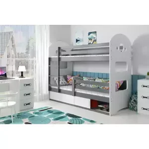 Dětská postel Carino - 1 osoba, 80x190 s úložného prostoru – Bílá, Bílá