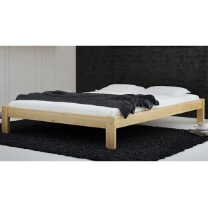 Dřevěná postel Liliana 140x200 + rošt ZDARMA (Barva dřeva: Bílá)