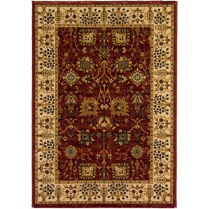 Oriental Weavers International Kusový koberec PRAGUE 636/IB2R, Červená, Vícebarevné (Rozměr: 100 x 150 cm)