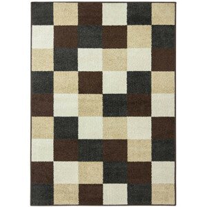 Oriental Weavers International Kusový koberec LOTTO 923/FM7X, Hnědá, Vícebarevné (Rozměr: 67 x 120 cm)
