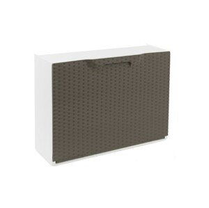 ARTPLAST ARTU50-FRT Plastový botník RATTAN taupe/bílý 51x17,3x40 cm