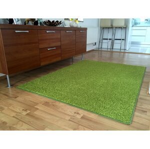 Kusový koberec Color shaggy zelený (Varianta: 1 m2 s obšitím)