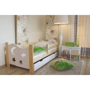 Dětská postel Seweryn 80x180cm s roštem a matrací (Barva dřeva: Bílá)