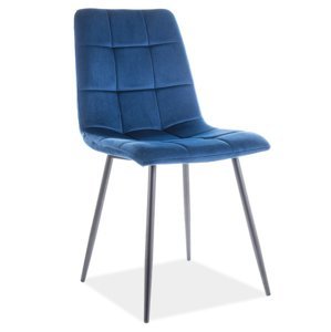 Jídelní čalouněná židle MAJA velvet granátově modrá/černá
