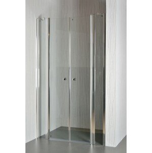 Dvoukřídlé sprchové dveře do niky SALOON F 10 grape sklo 122 - 127 x 195 cm