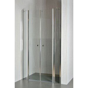 Dvoukřídlé sprchové dveře do niky SALOON F 11 grape sklo 127 -132 x 195 cm