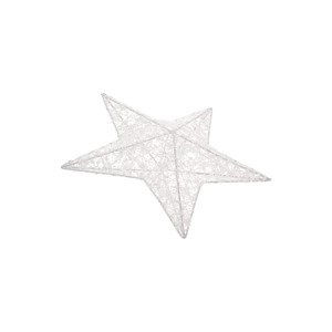 Hvězda, vánoční dekorace, barva bílá LBA009-B, sada 4 ks