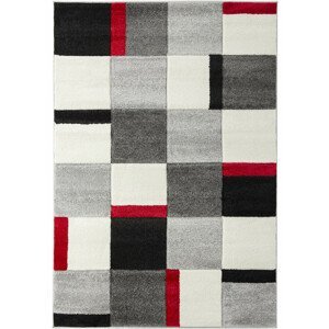 Ayyildiz Hali GmbH Kusový koberec ALORA A1026 Red, Šedá, Vícebarevné (Rozměr: 120 x 170 cm)