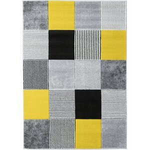 Ayyildiz Hali GmbH Kusový koberec ALORA A1039 Yellow, Šedá, Vícebarevné (Rozměr: 120 x 170 cm)