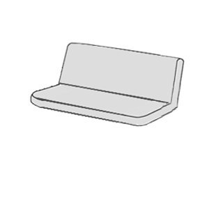 SPOT 2911 - polstr na houpačku 170 cm (Polstr na houpačku na zakázku: Sedák a opěrka vcelku)